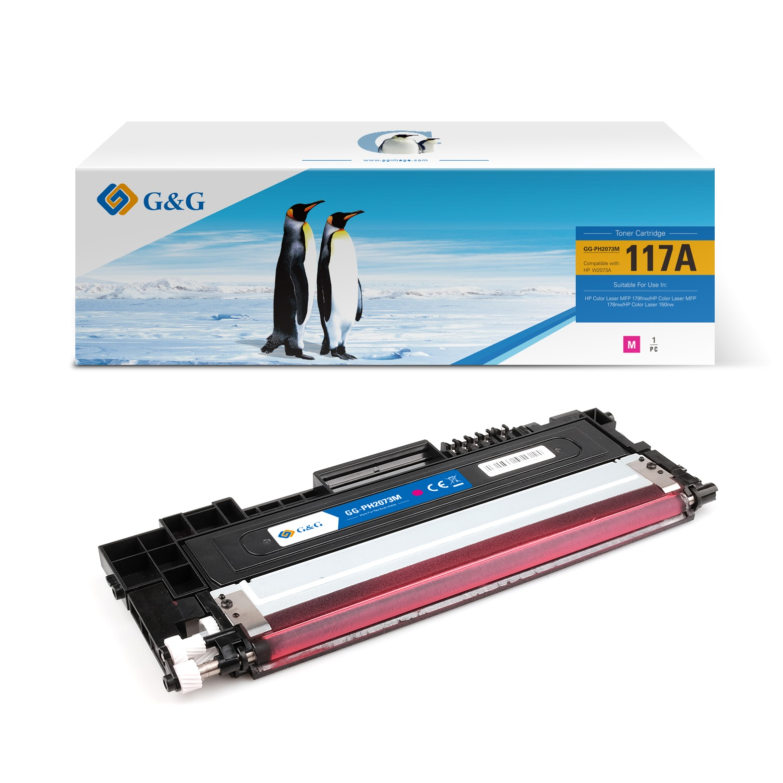 Ersetzt HP 117A Laser Toner Drucker Printer Tonerpatrone (700 Seiten) - Rot