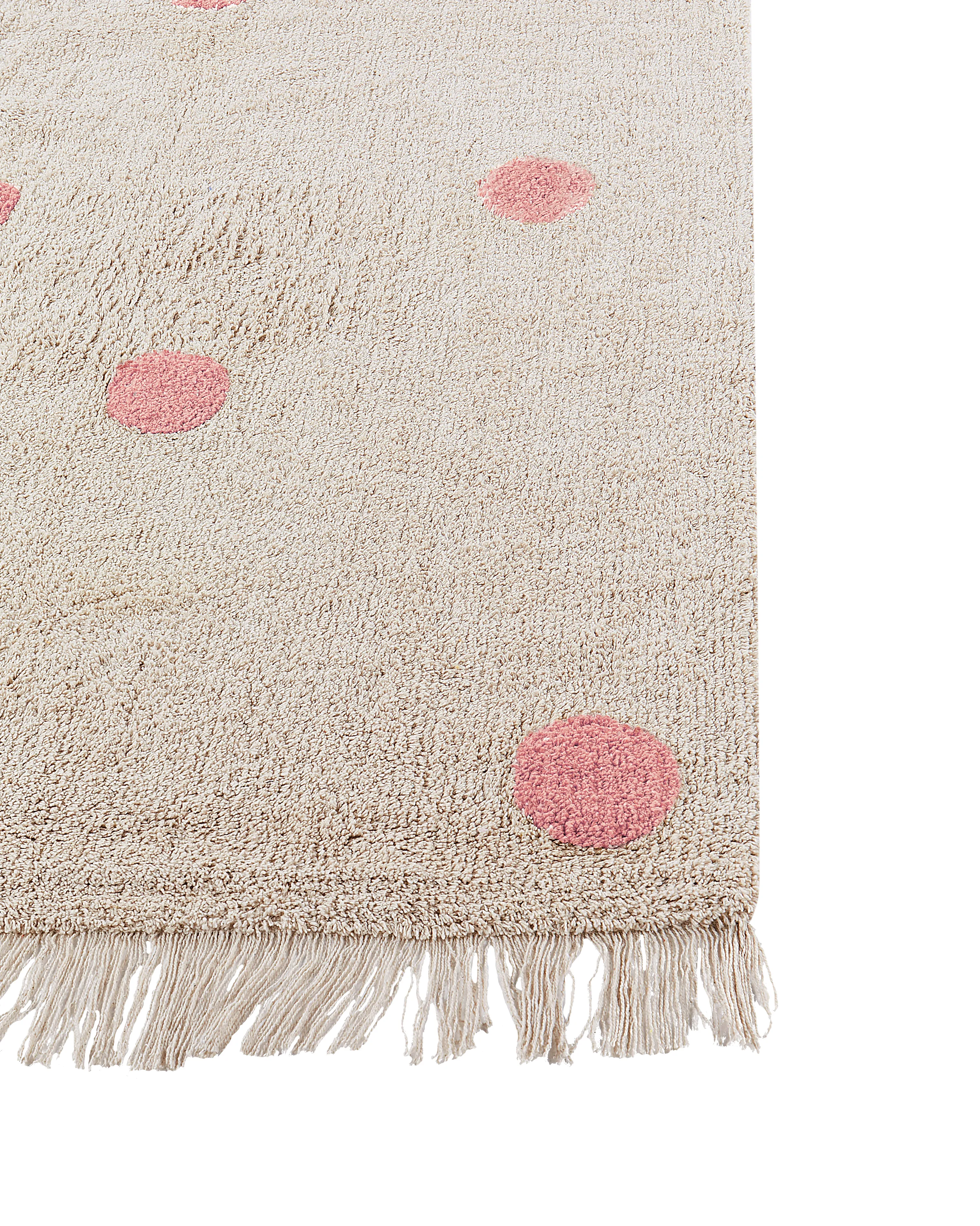 Kindervloerkleed DARDERE Roze 140 x 200 cm Katoen