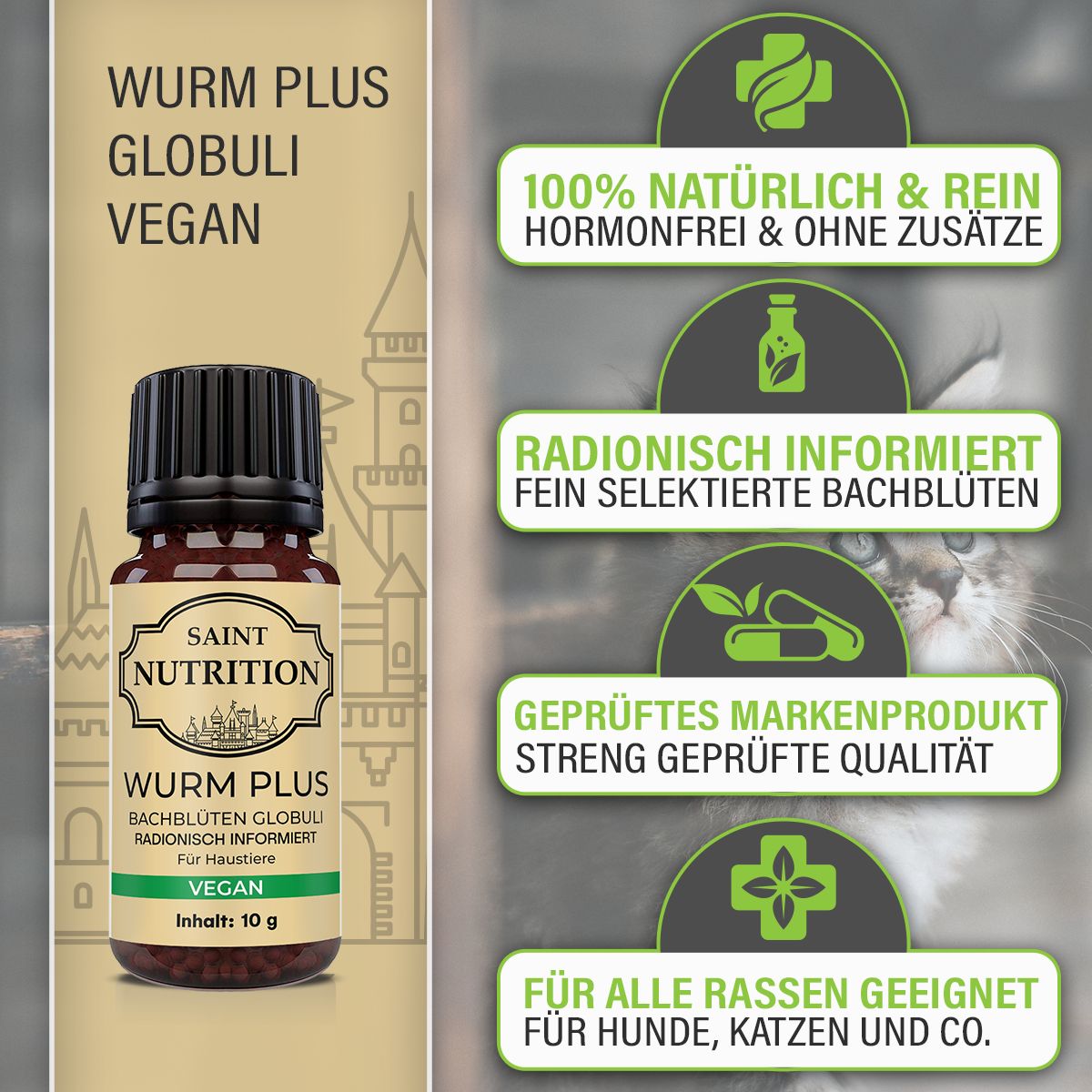 Saint Nutrition® | Wurm Kügelchen | Wurmmittel