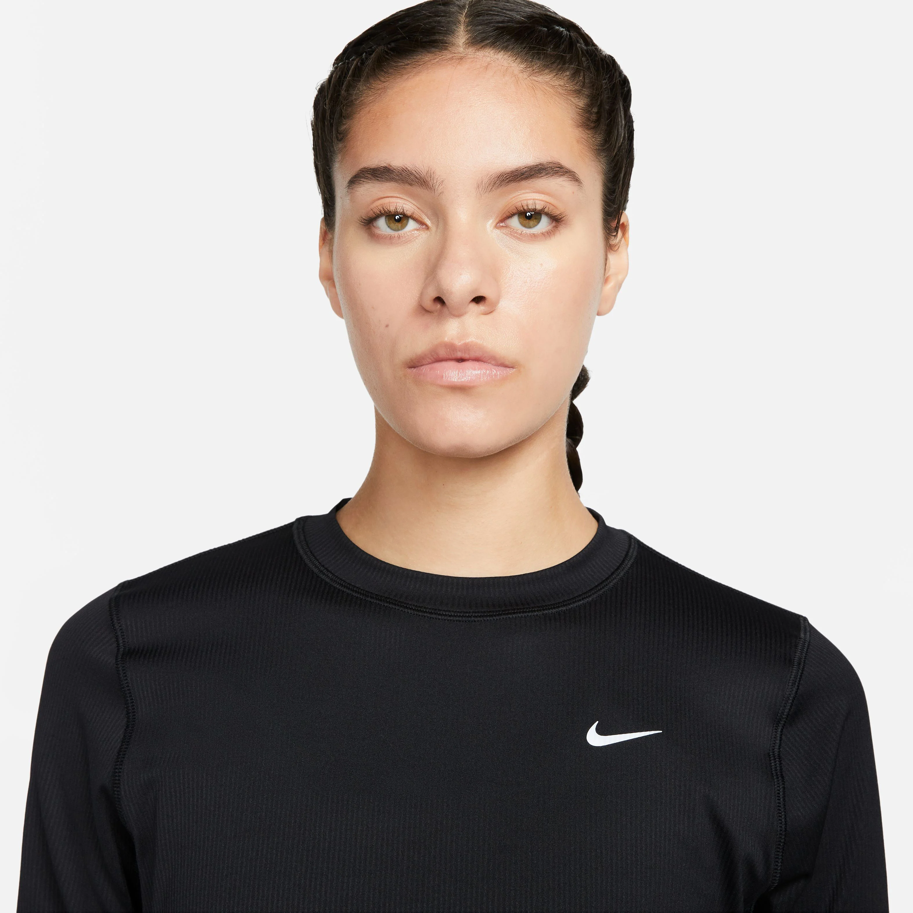 Nike Dri-Fit Element Crew Novelty Top De Course Femmes - Noir