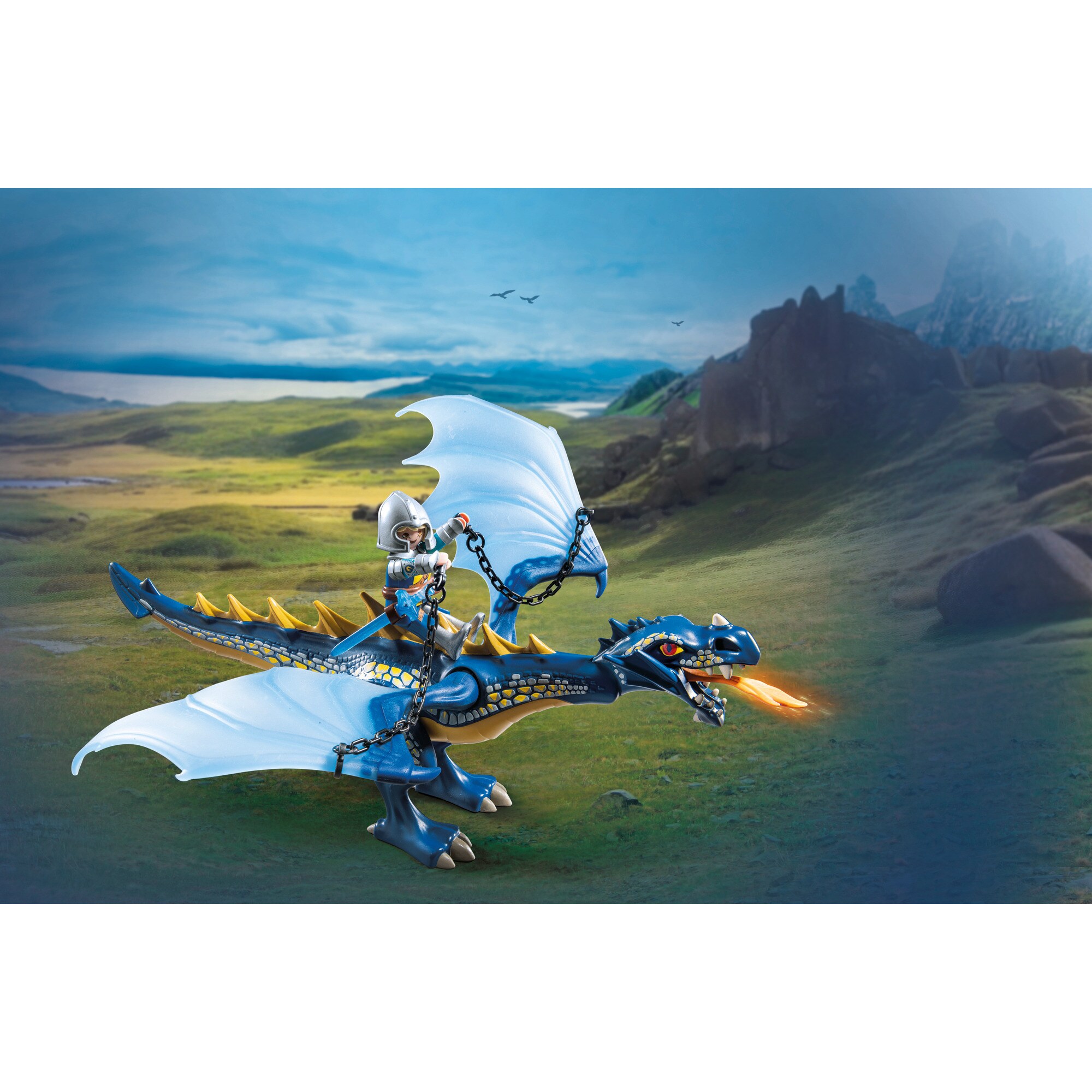 PLAYMOBIL Konstruktionsspielzeug Novelmore Drache im Gefecht