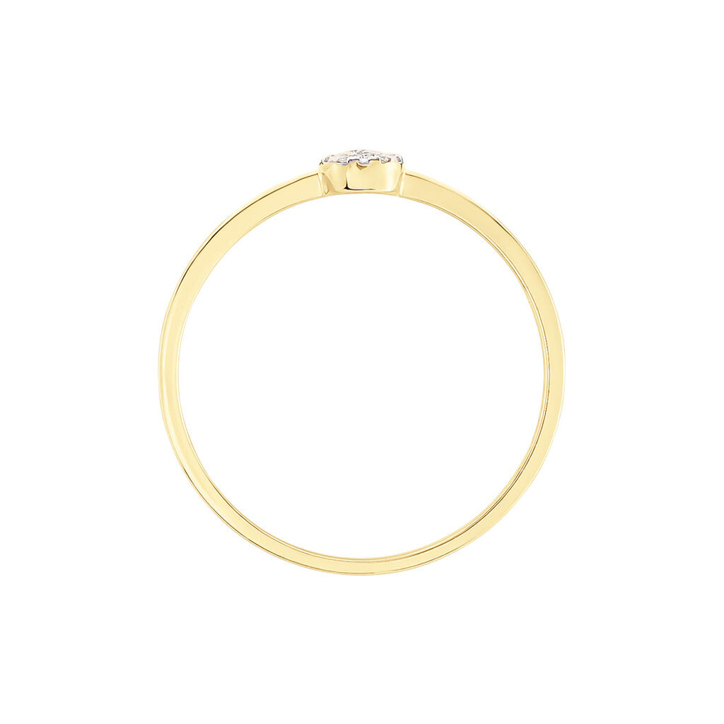 Bague Pear C Or Jaune Diamant