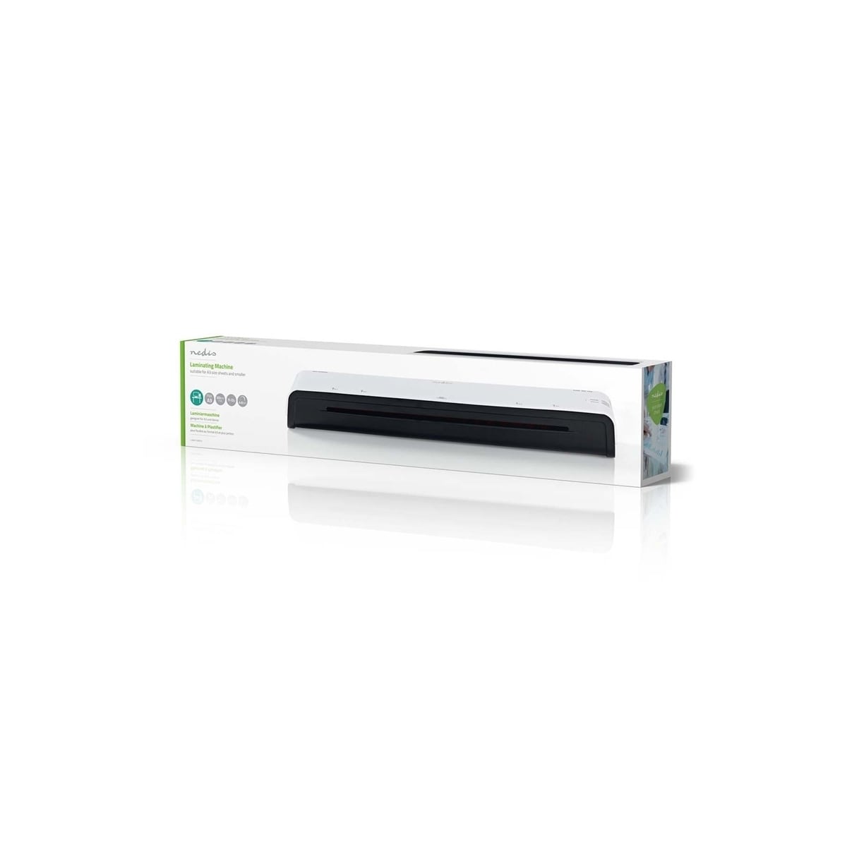 Nedis Laminator | Hot & Cold | A3 | 300 mm/min | Slå av automatisk | Nettstrøm drevet | Hvit