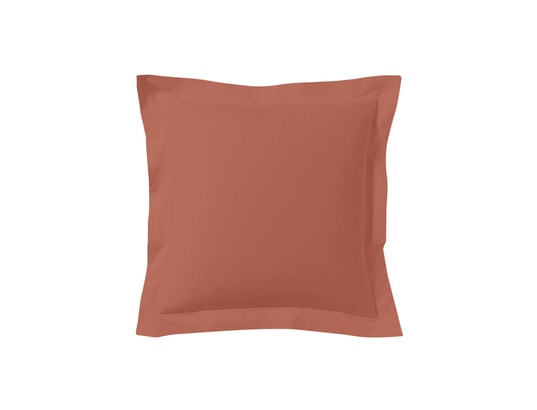 TERRE DE NUIT - Taie d'oreiller Lot de 2 taies d'oreillers terracotta 100% coton 65x65 cm