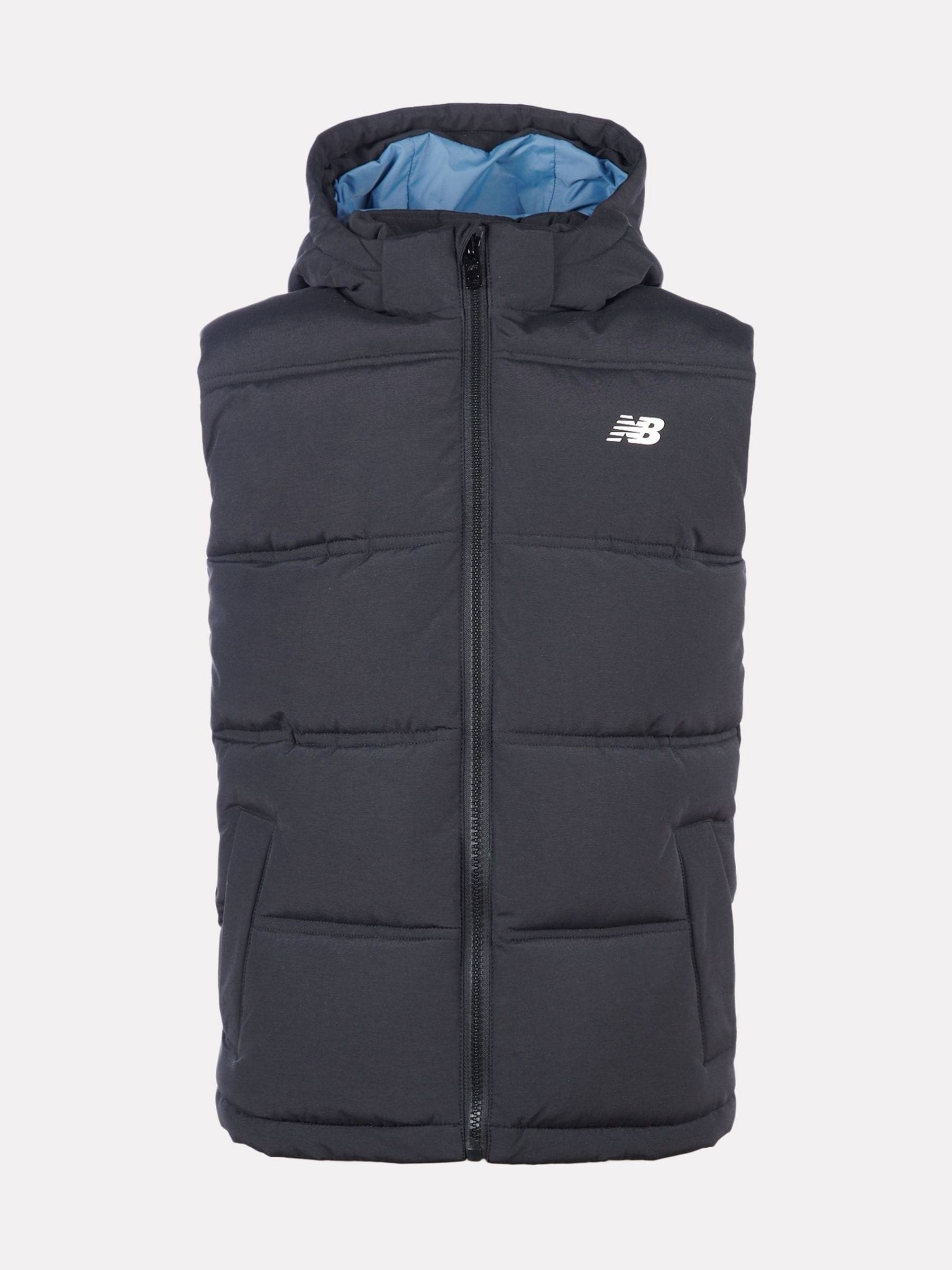 Zwart - New Balance Baffle Hooded Puffer Vest