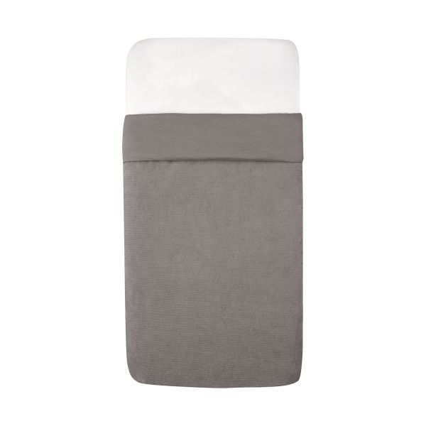 Witlof For Kids Velvet Rib Ledikantdeken - 60 x 120 cm - Warm Grey