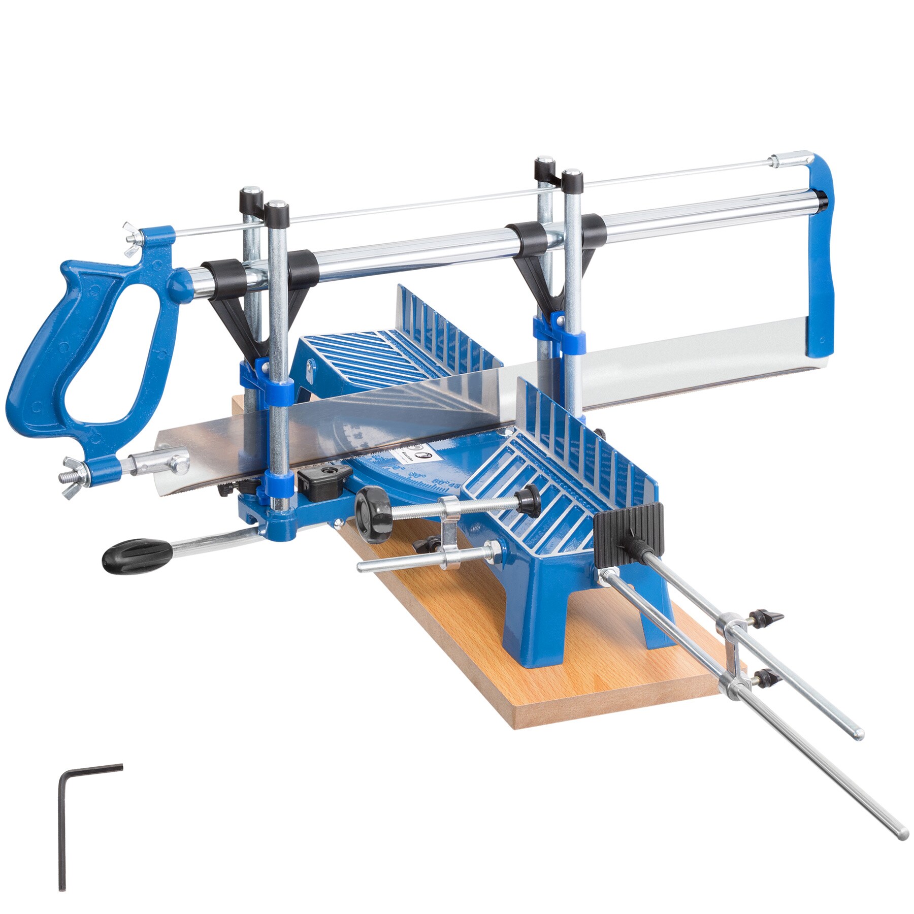 tectake® Gehrungssäge, Klingenlänge 550 mm, 11 Schnittwinkel, für Holz, Kunststoff und Aluminium