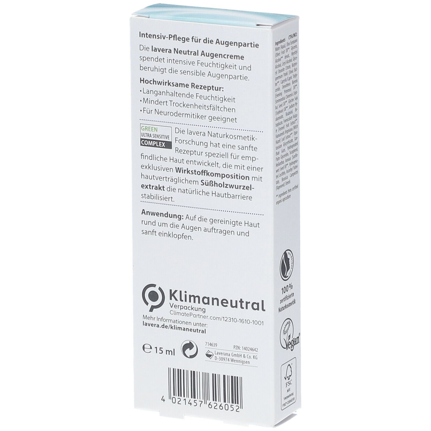 lavera NEUTRAL Augencreme