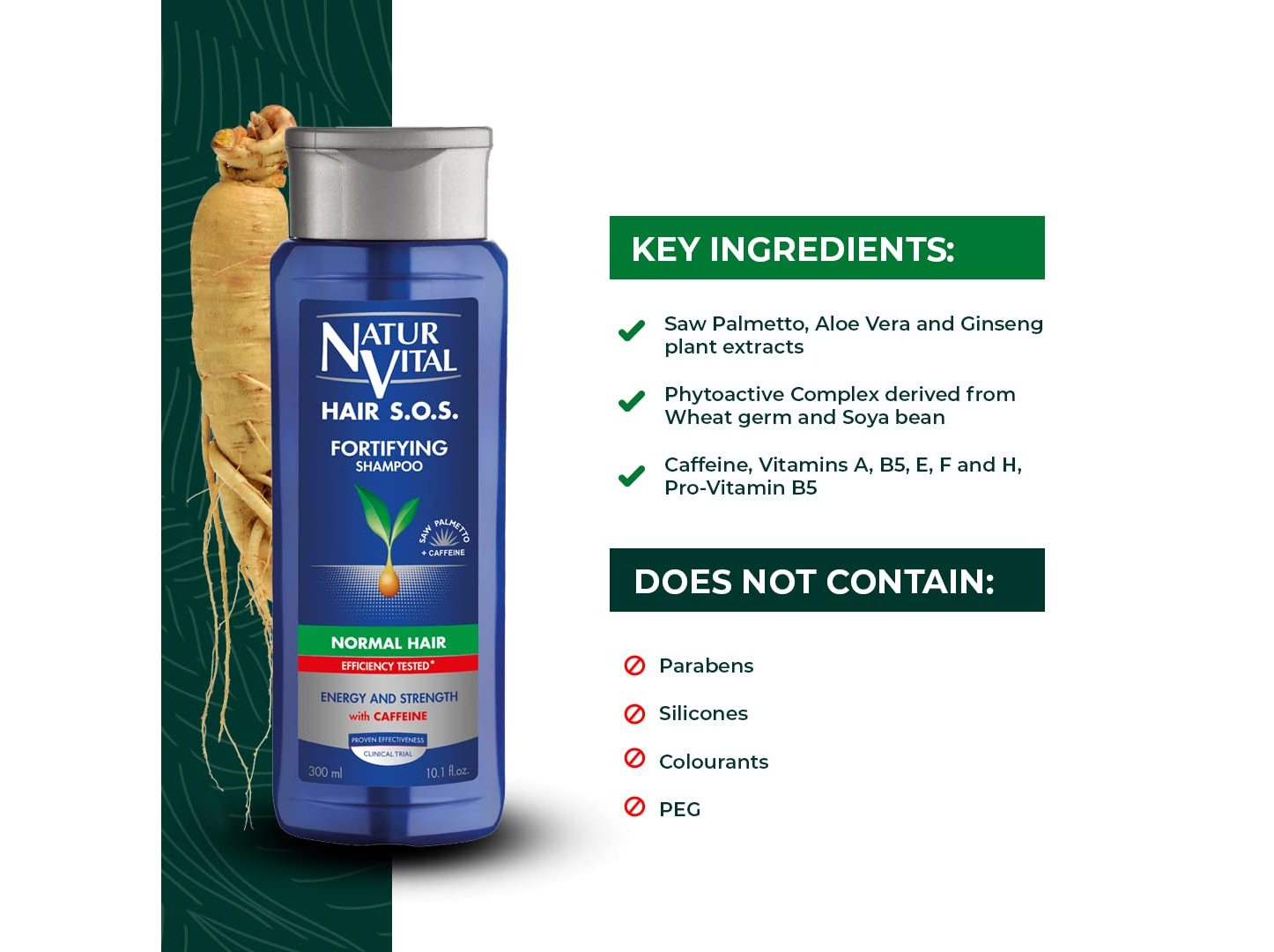 Champô Antiqueda Cabelos Normais Natur Vital 300ml