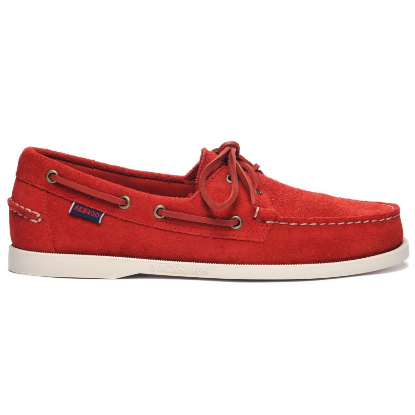 DOCKSIDES PORTLAND FLESH OUT Red-Chaussures bateau pour homme en suede Portland