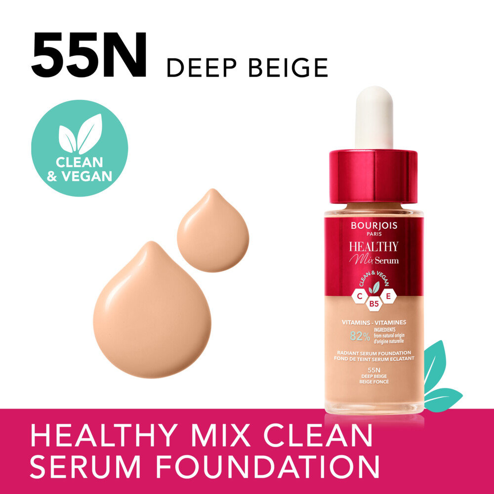 Bourjois Healthy Mix Serum Foundation 55 Deep Beige30 ml
