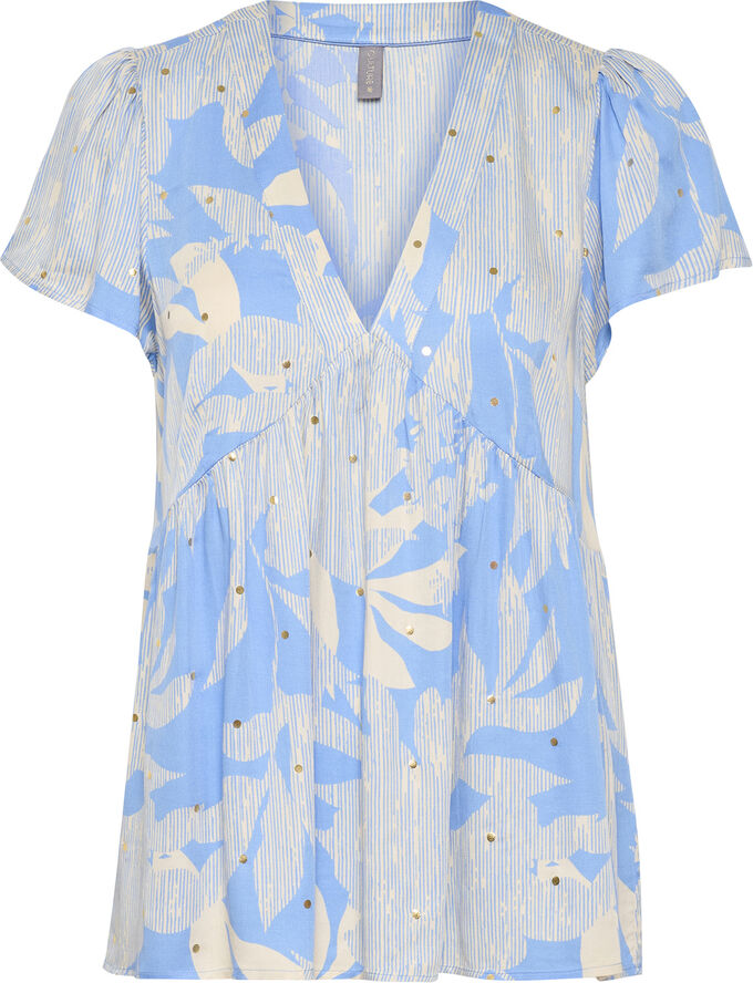 Culture CUisla Capsleeve Blue leaf
