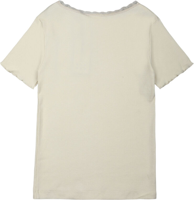 The New TNKenya S_S Rib Tee White swan
