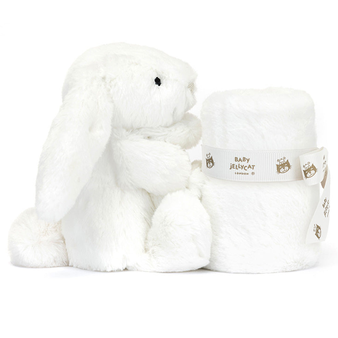 jellycat knuffeldoek bashful konijn luxe - white - 34 cm