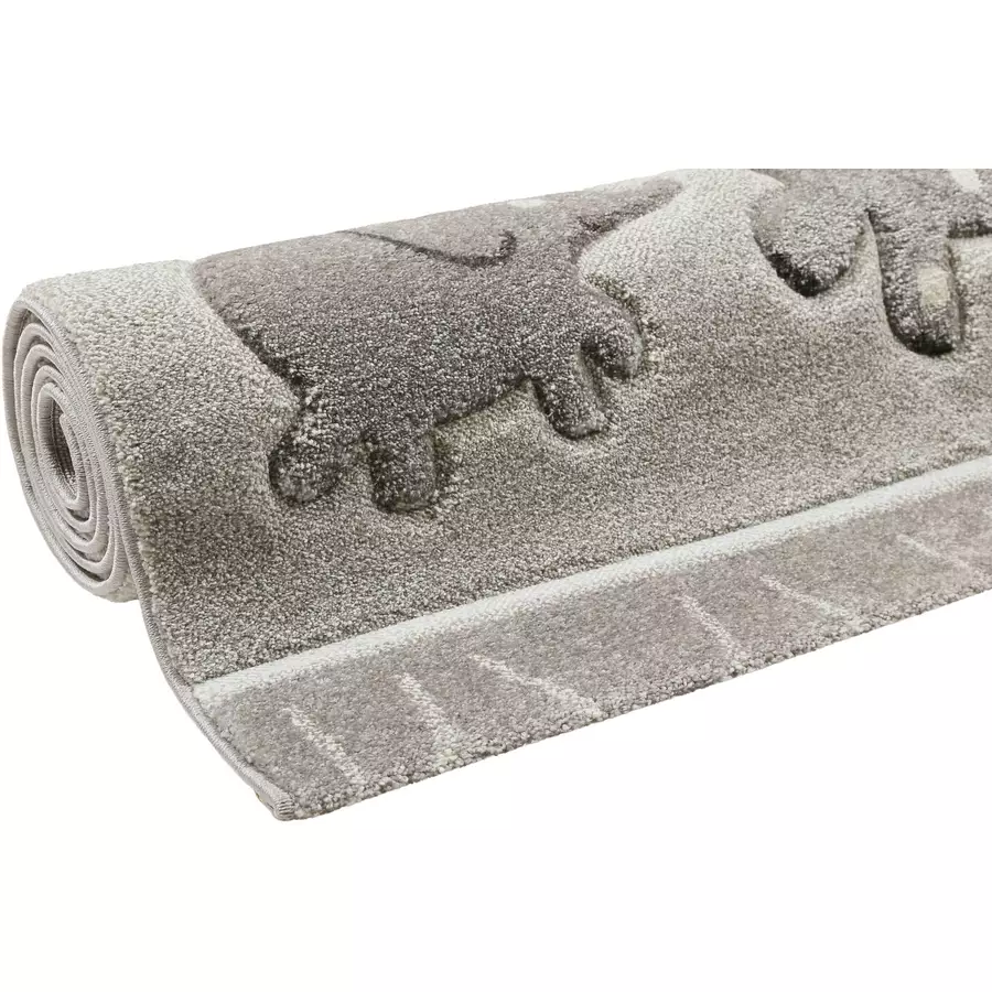 Esprit Kinderteppich Lucky Zoo 2.0 grau