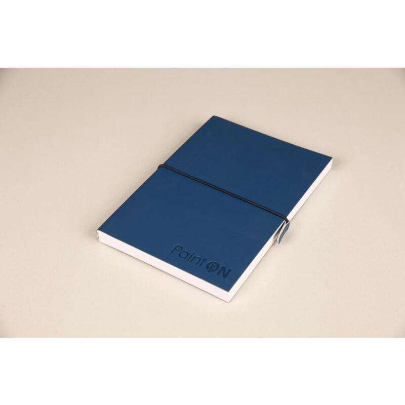 Paint'ON à grain carnet cousu 32F A5 250g - Bleu nuit