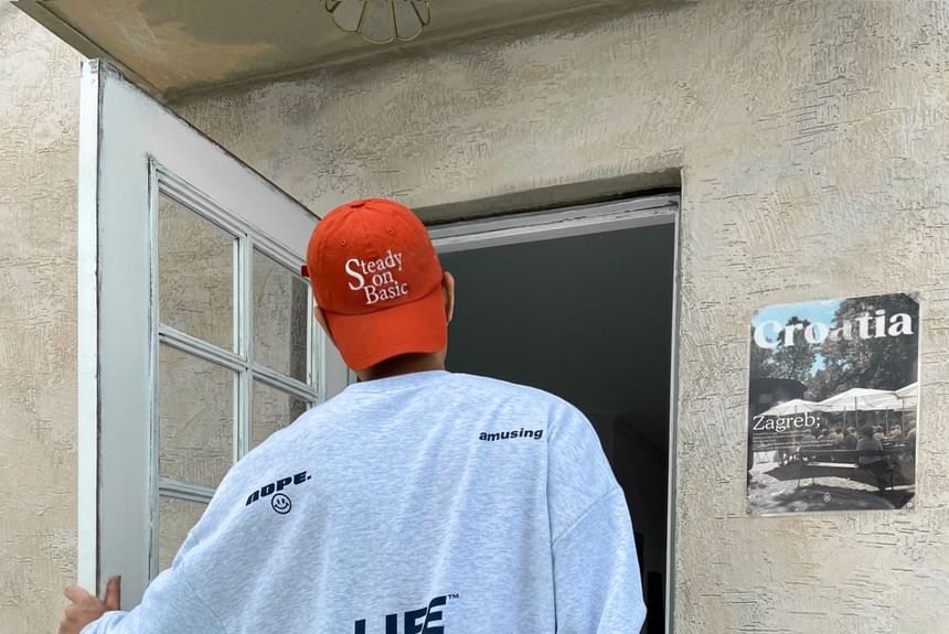 SeoulPop - Sweatshirt met losse pasvorm en letters