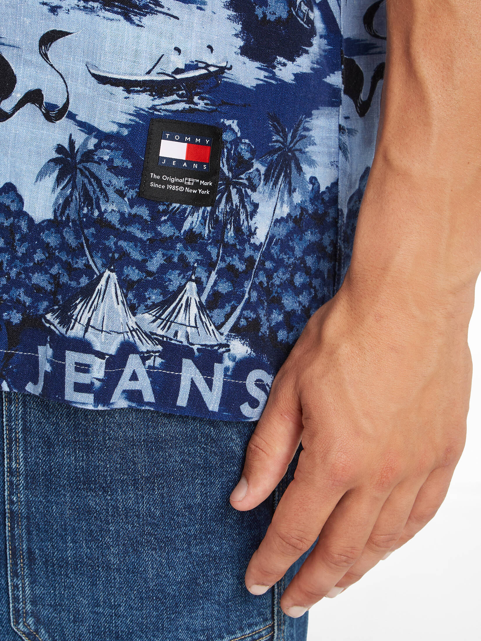 Tommy Jeans| Herren Hawaiihemd Relaxed Fit Kurzarm