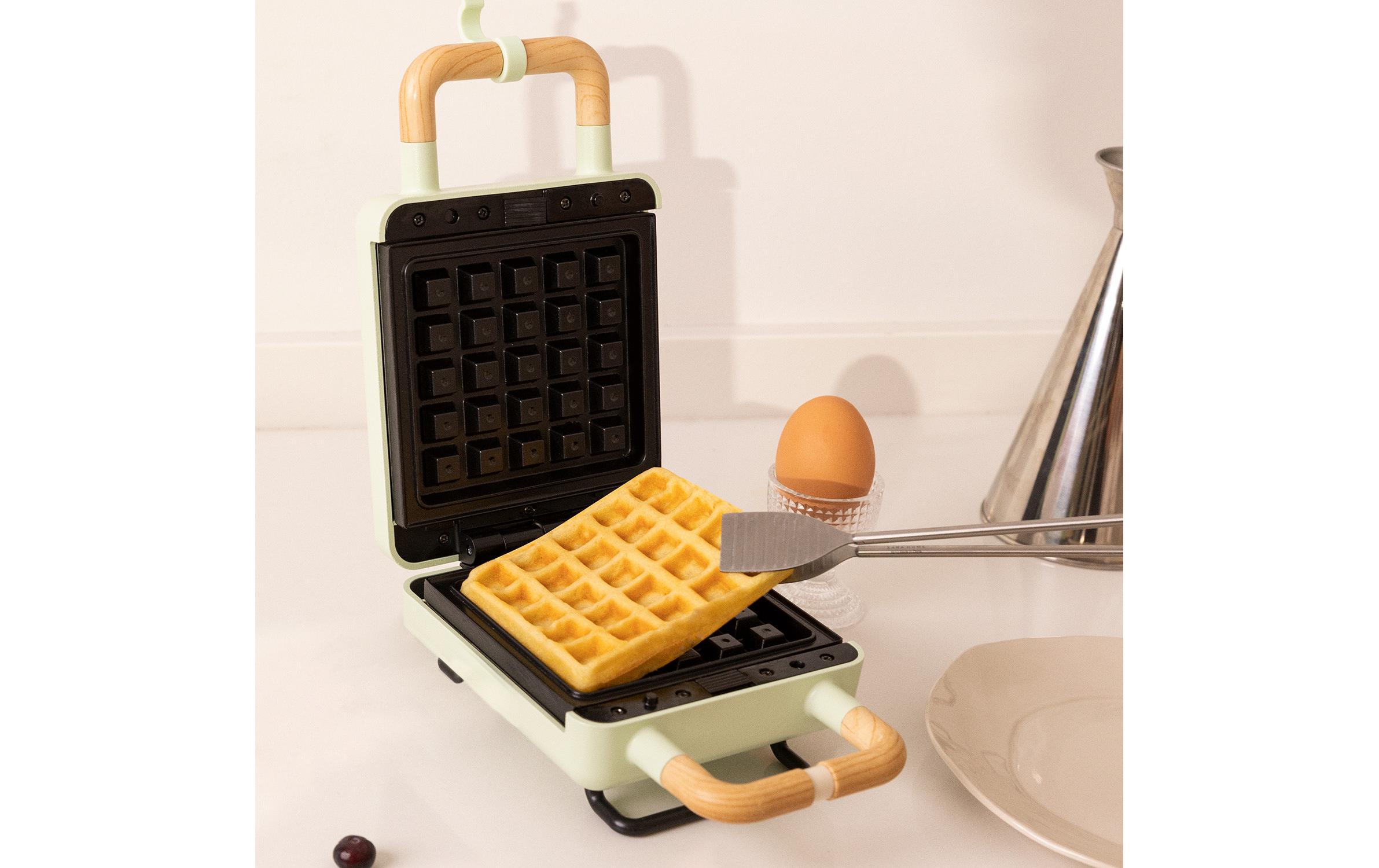 Waffeleisen Stone 2 in 1 Compact PastellgrünWaffel- und Sandwichmaker mit austauschbaren Platten