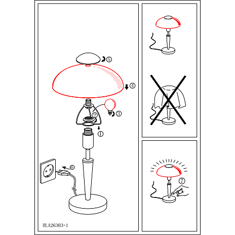 Solo 1 bordlampe med touch funktion