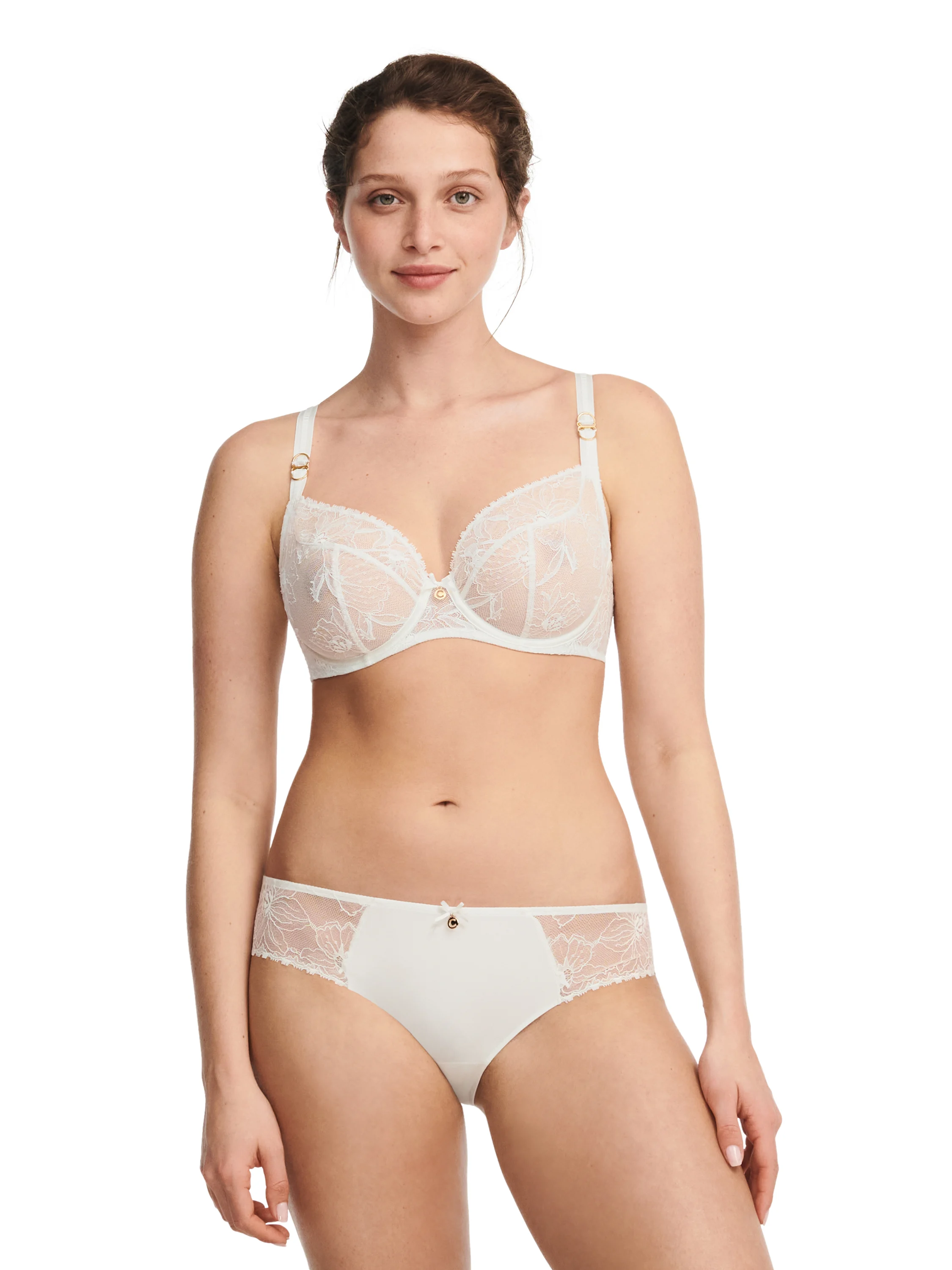 ORCHIDS - Soutien-gorge emboîtant avec dentelle de leavers | Beige