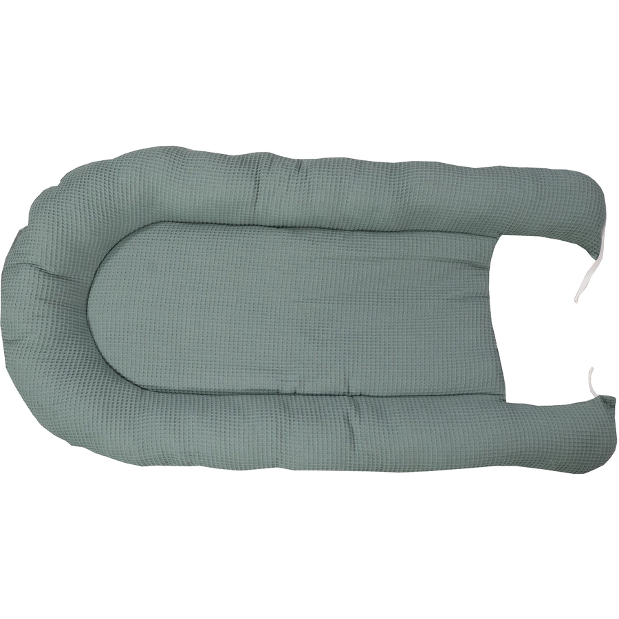 ULLENBOOM Babynest & Cocoon Waffel Motiv Floral Grün