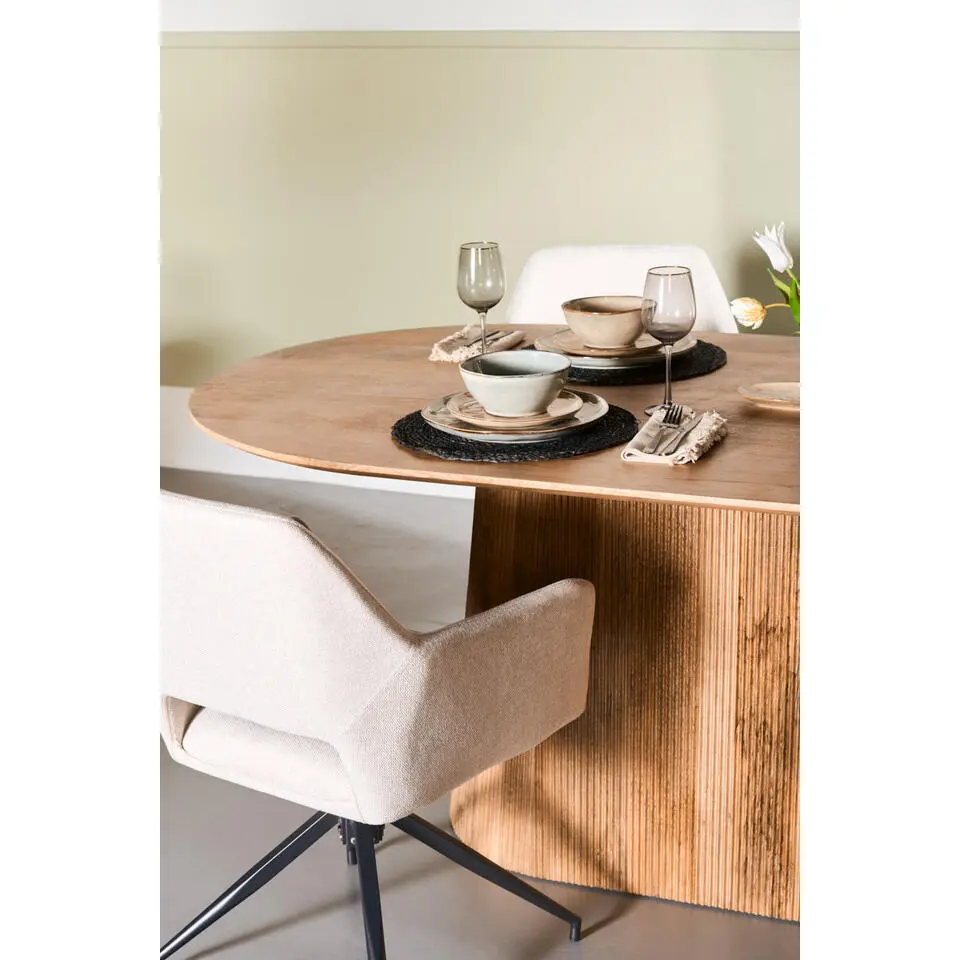 Mokka Eettafel Lichtbruin 180cm