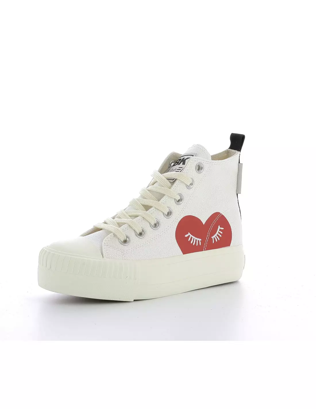 BRITISH KNIGHTS KAYA MID PRINTED - Baskets OFFWHITE/REDHEART