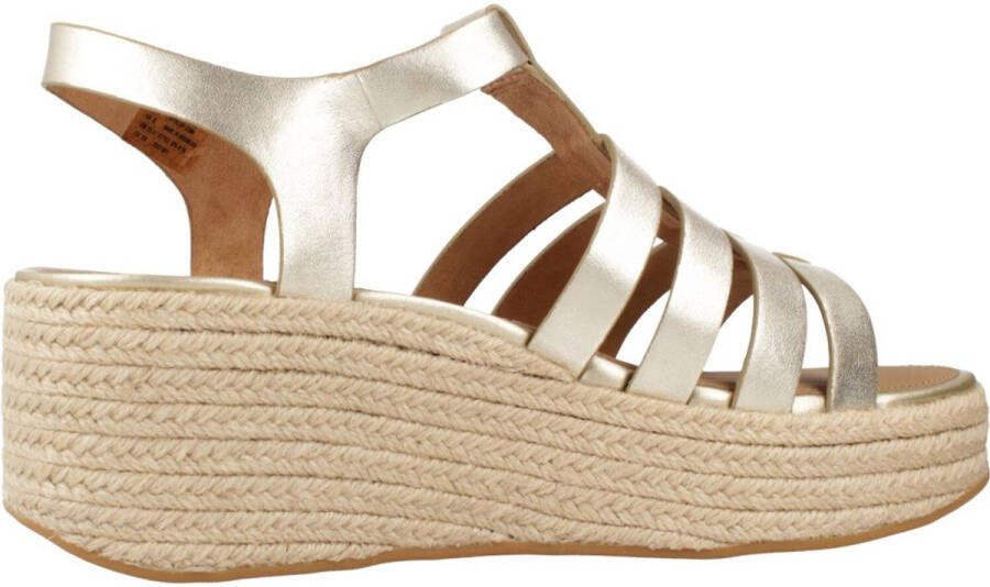 Fitflop Sleehaksandaaltjes PLATFFORMS plateau sandaal in mooie metallic-look