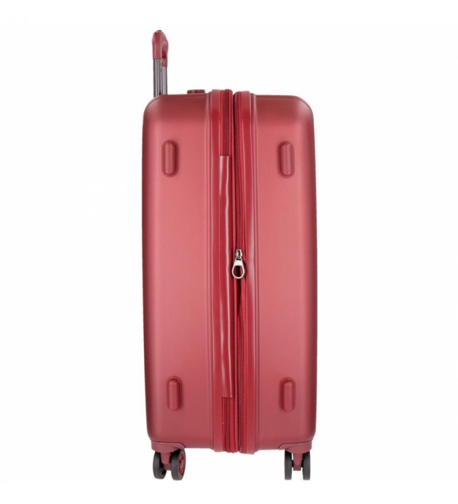Conjunto de malas Movom Movom Wood Red - 38,5x55x20cm / 49x70x28cm -