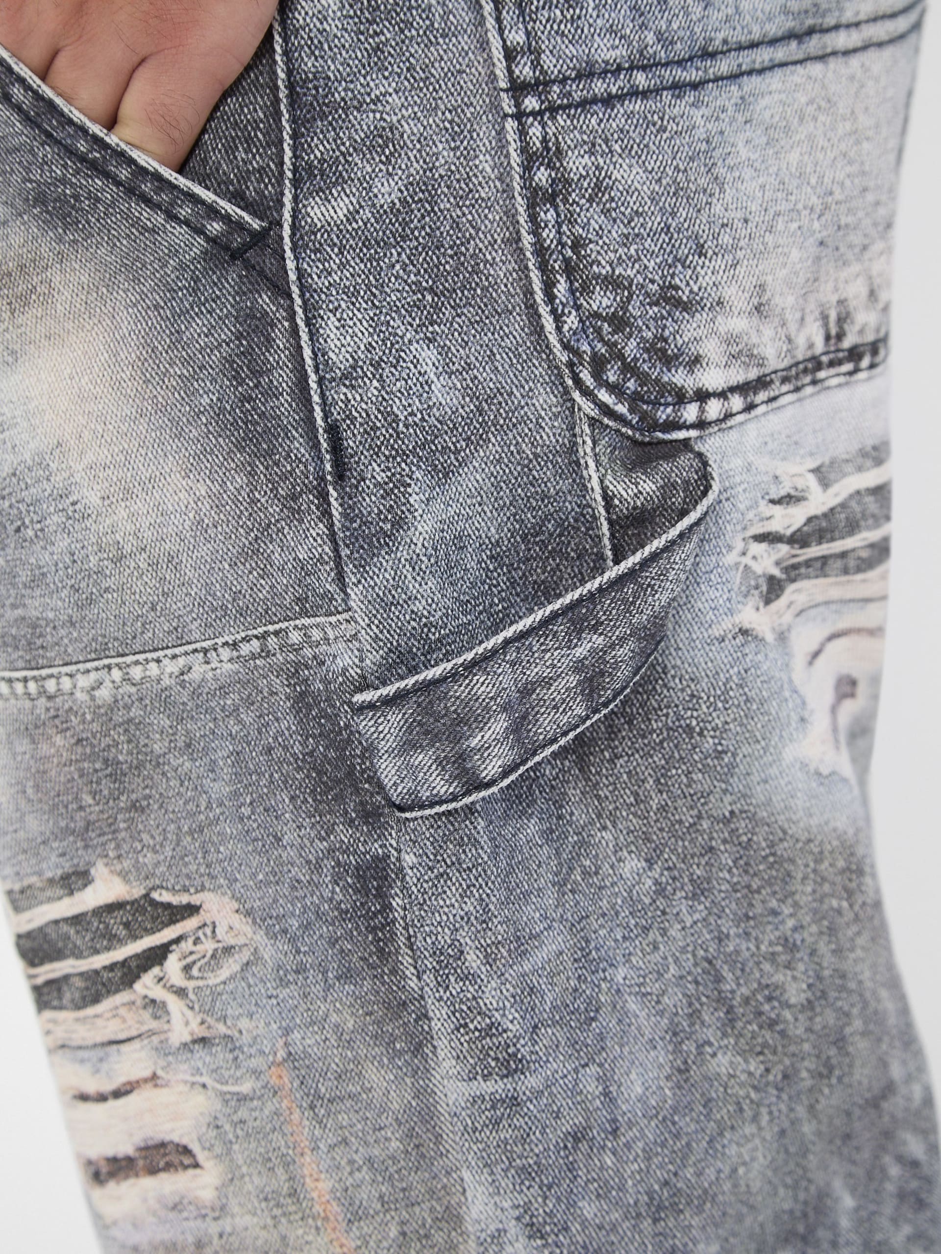 Calça jeans Carpenter com painel estampado da GUESS Originals