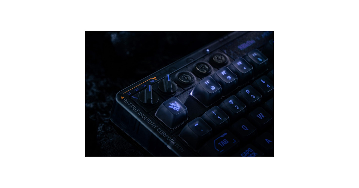 8BitDoRetro 87 Mechanical Keyboard - Mecha BREAK, gaming toetsenbord  (Zwart/blauw, US lay-out, Kailh Box Jellyfish Pro Glaze, TKL, ABS keycaps, Hot-swap, Bluetooth LE 5.0, Wireless 2.4GHz, USB)