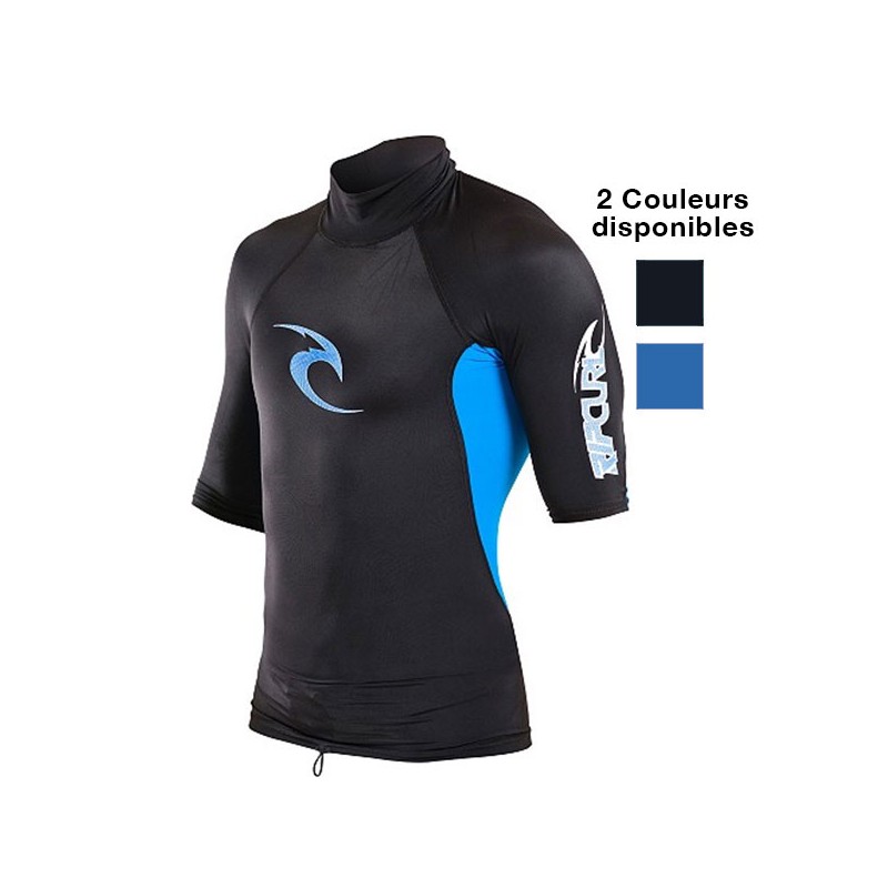 Lycra Rip Curl Fade S/S Mid Collar Rash - The Corner Shop