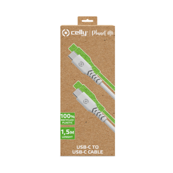 Celly Planet USB-C > USB-C kabel wit 1,5 meter