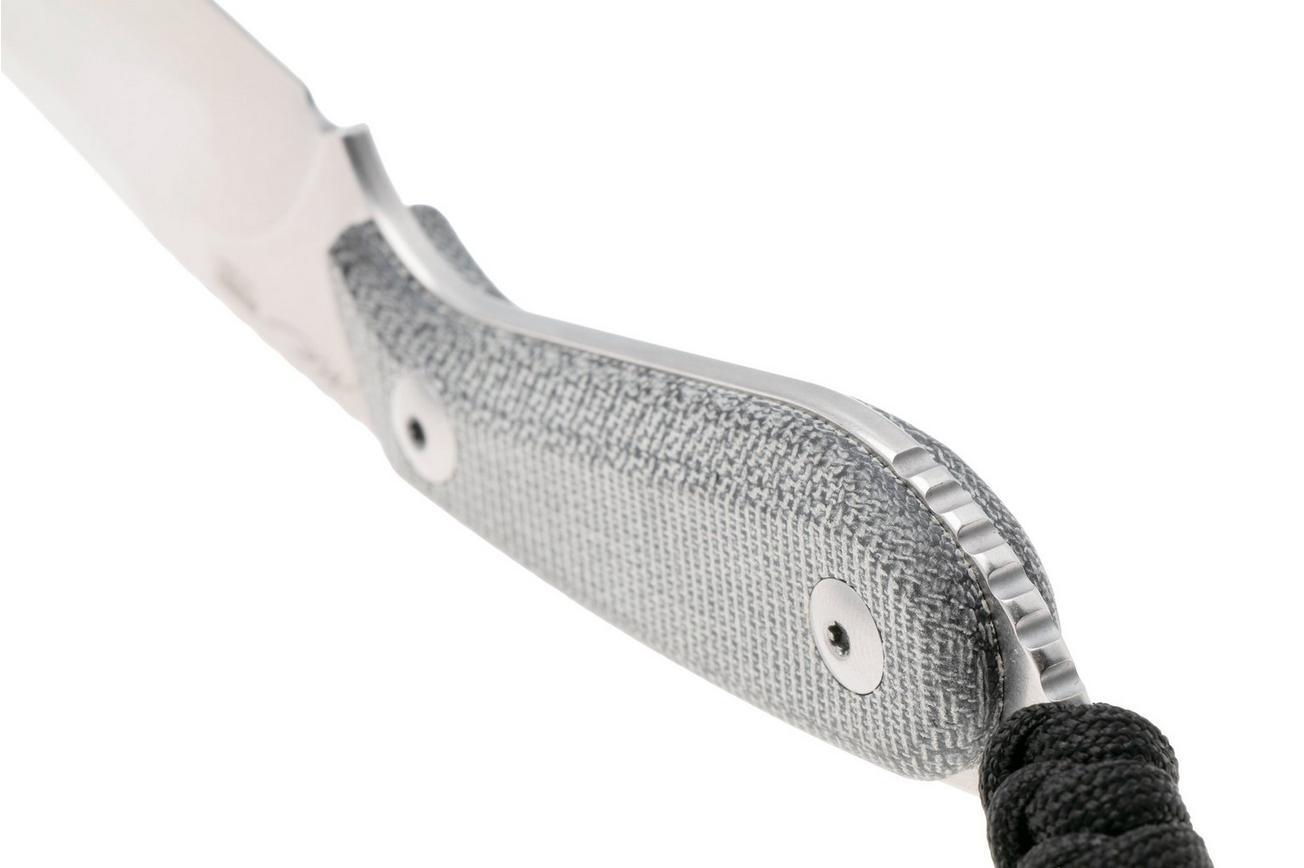 Kizer Buddy 1081A8 Satin 14C28N, Black Micarta, vaststaand mes, Maksim Epifantsev design