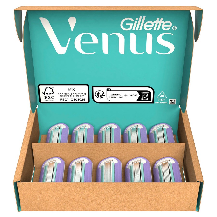 Gillette Venus Deluxe Smooth Swirl Skin Cushion Razor Blades 10pcs