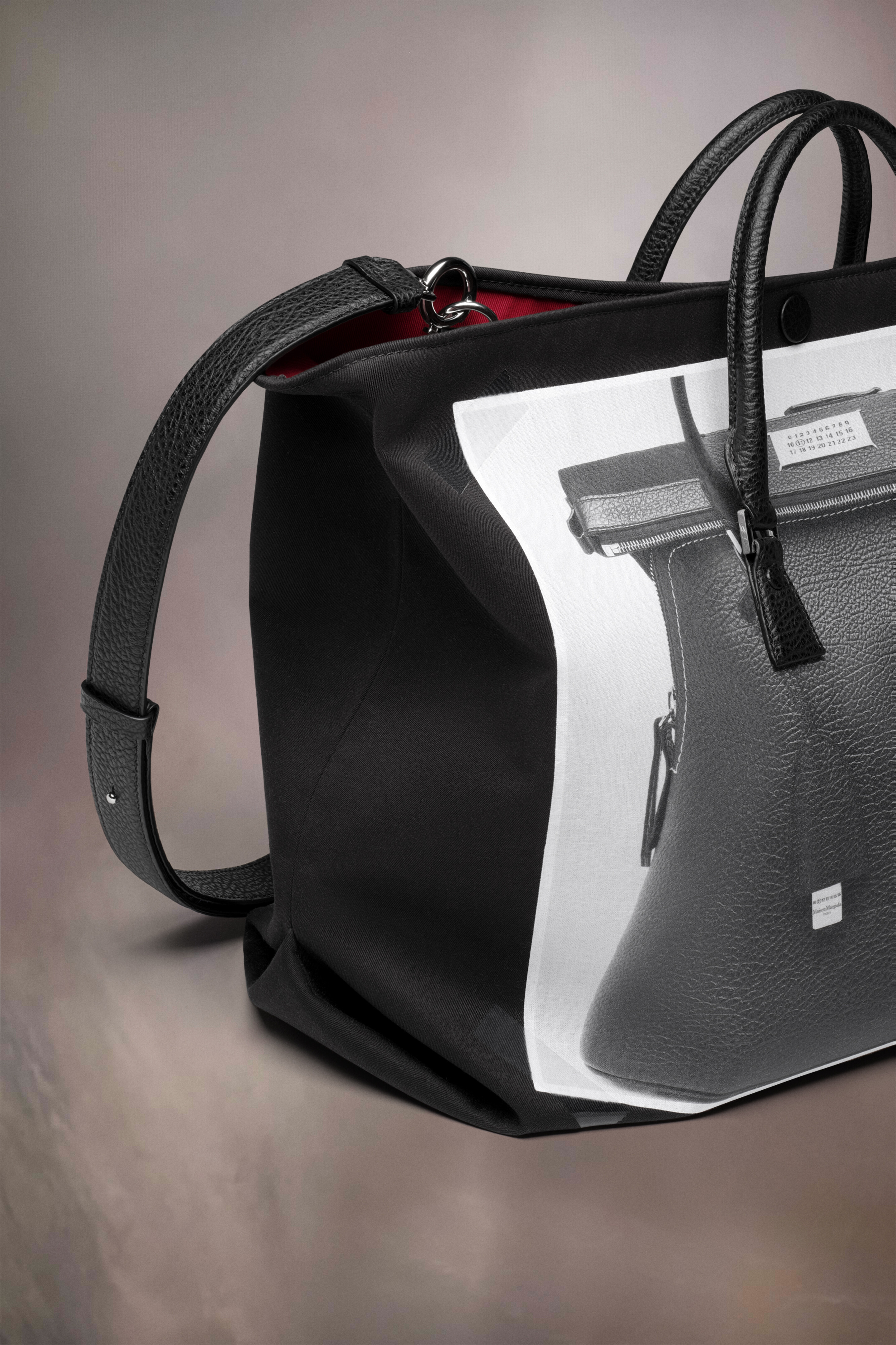 Sac cabas 5AC trompe l'œil classique noir Noir