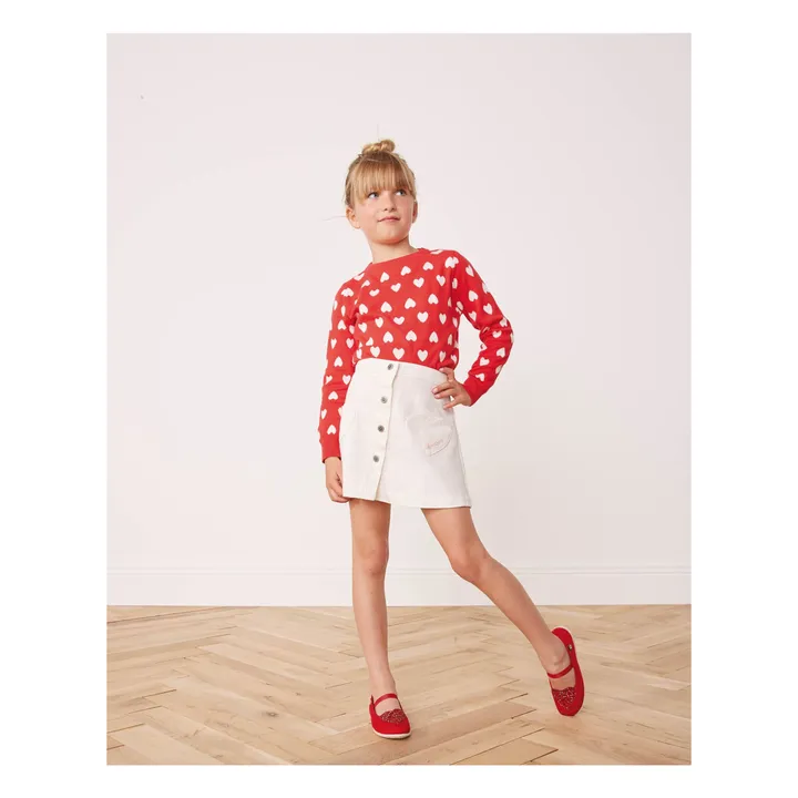 Bonton Pull Paula Cœurs | Rouge