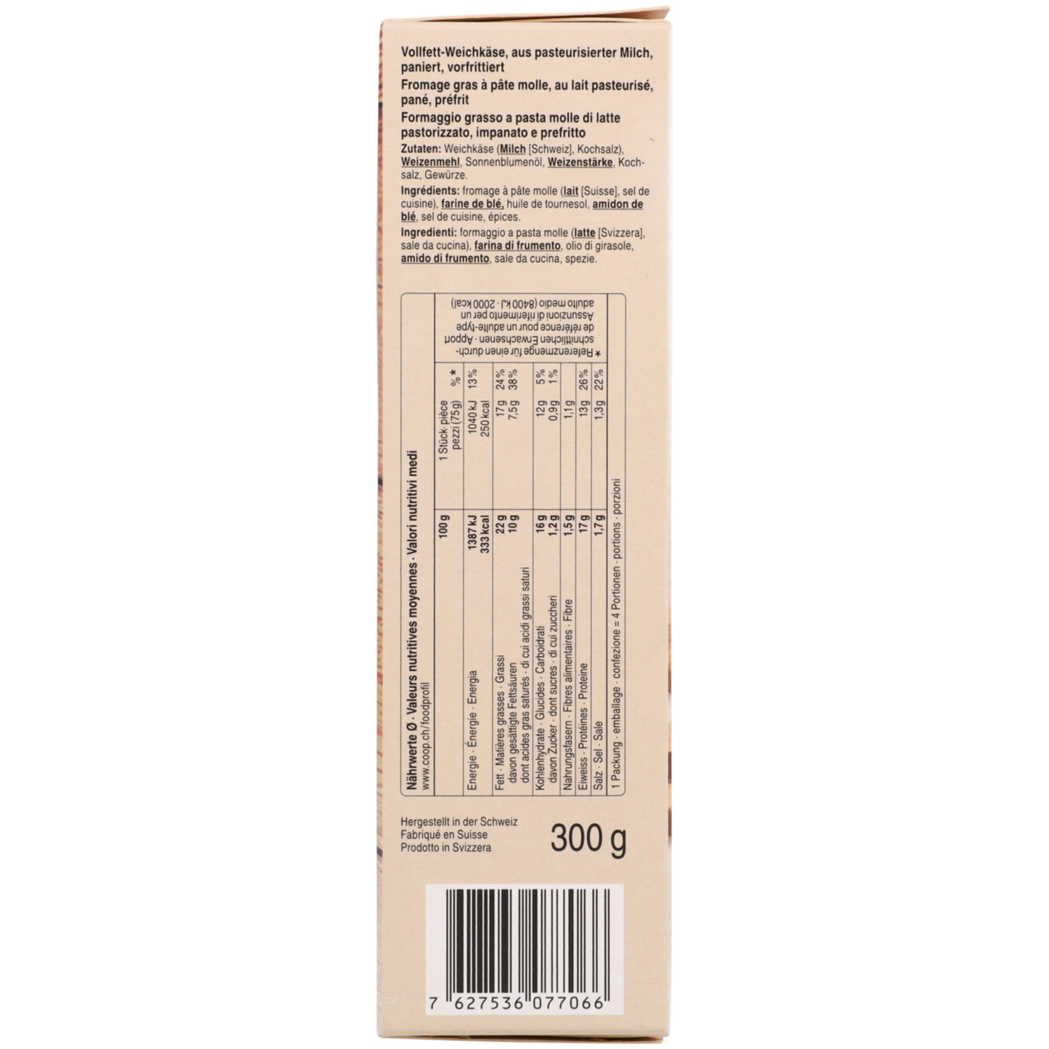 Prix Garantie Backcamembert 4x75g