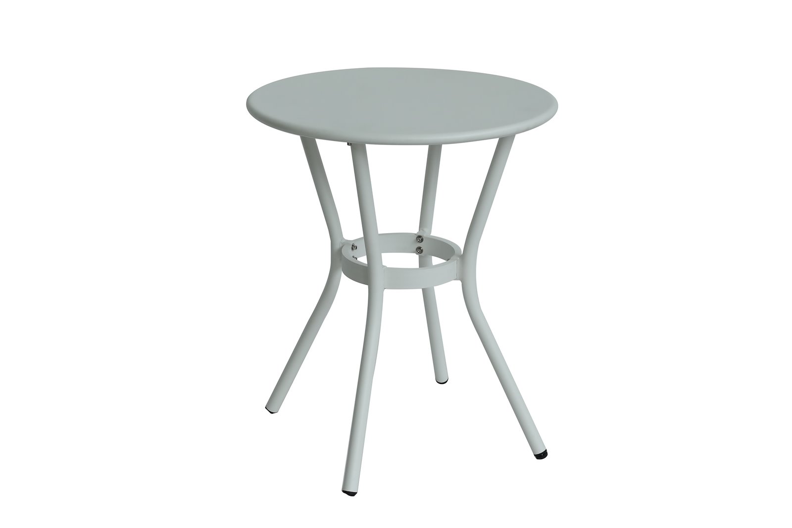 Maemo hagebord Bordplate og underslett i hvitlakkert aluminium