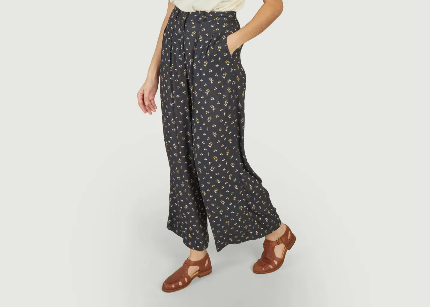 Pantalon Palazzo À Fleurs Emile & Ida