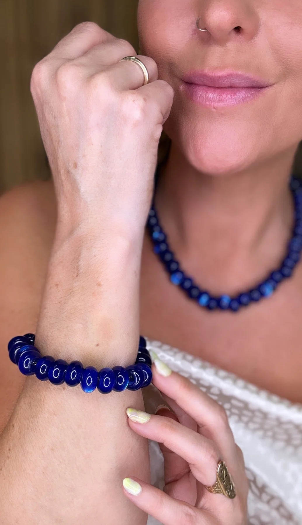 O element Lovepearls Bracelet blaa