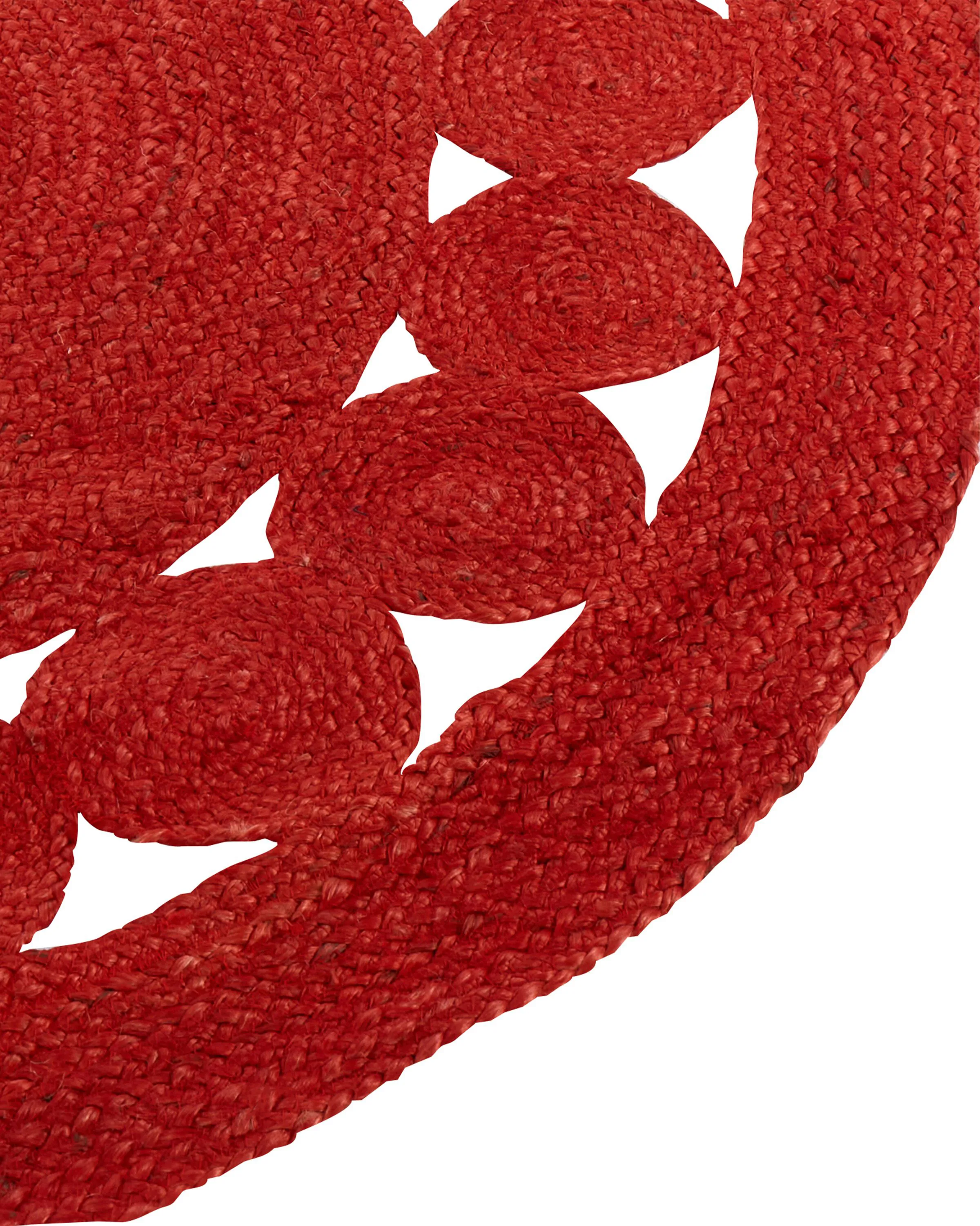 Vloerkleed KOYUNLU Rood ø 120 cm Jute