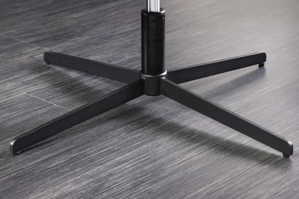 Drehbarer Sessel PAPILLON grau Samt schwarz Metall höhenverstellbar mit Armlehne