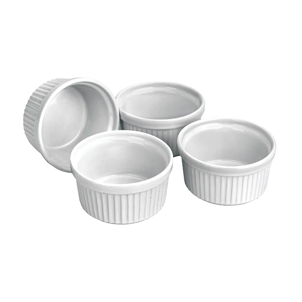 Set de 4 ramequins en céramique 9 cm Ibili