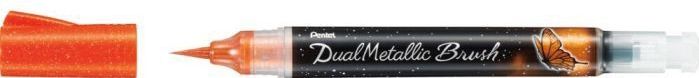 Pentel - XGFH-DFX - Penseelstift - Oranje/Metallic-Geel - 1 stuk