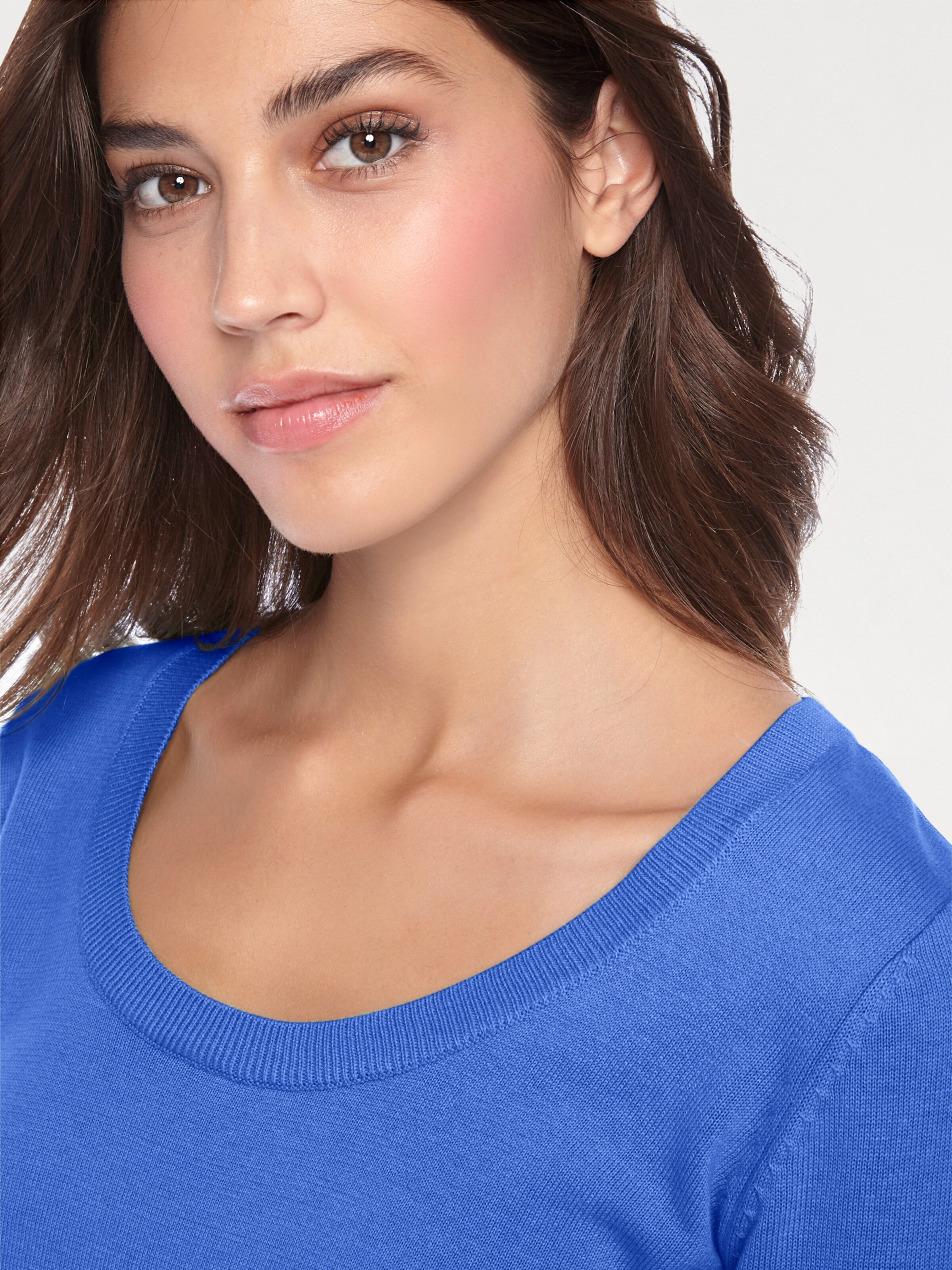 heine Rundhals-Pullover in royalblau