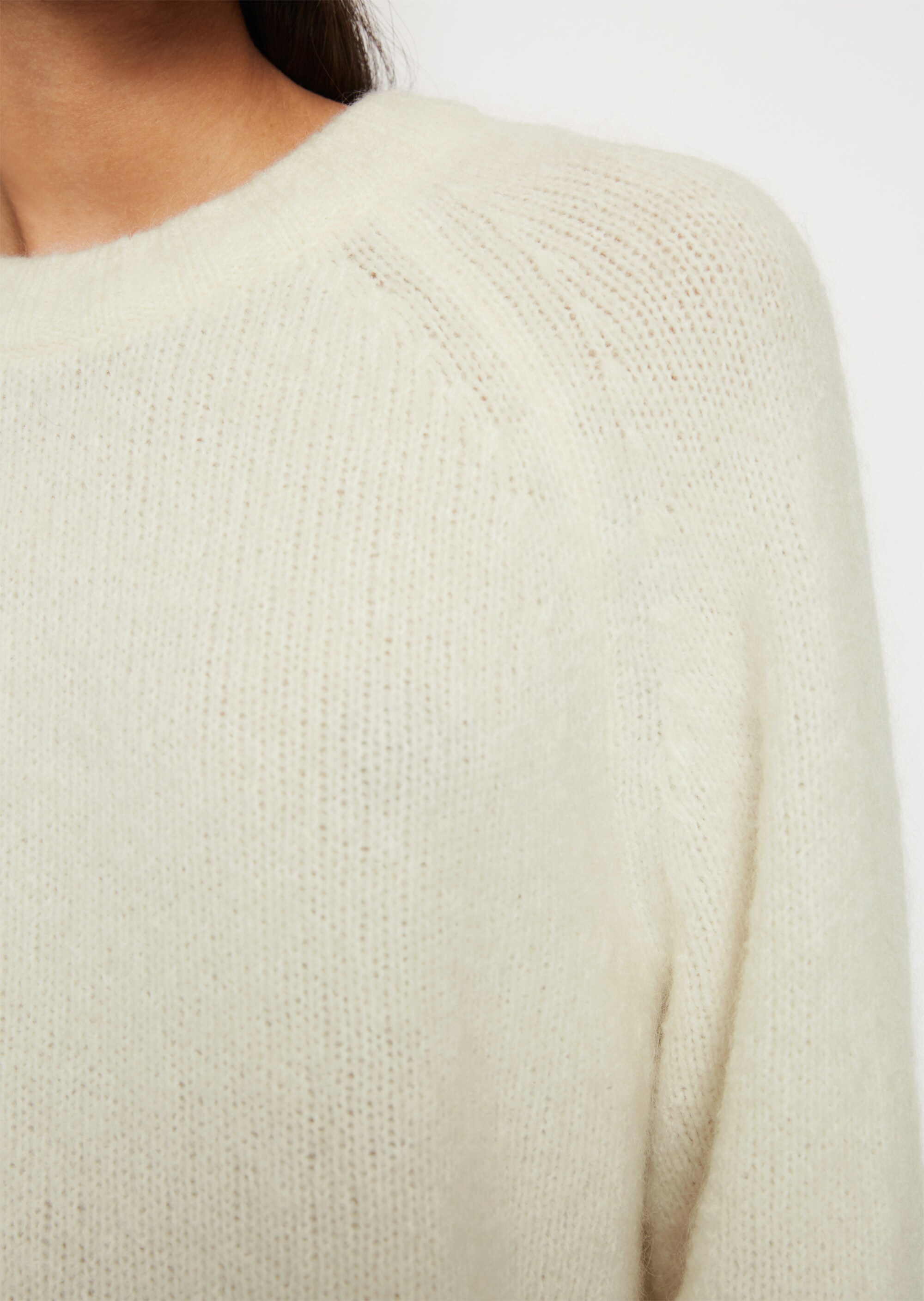 Softer Strickpullover realxed aus Schurwolle-Mohairwolle-Mix