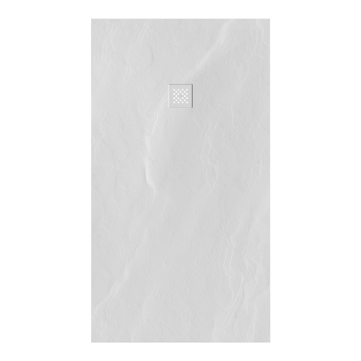 Brauer Asteroid douchevloer 100x180cm mineraalmarmer wit mat