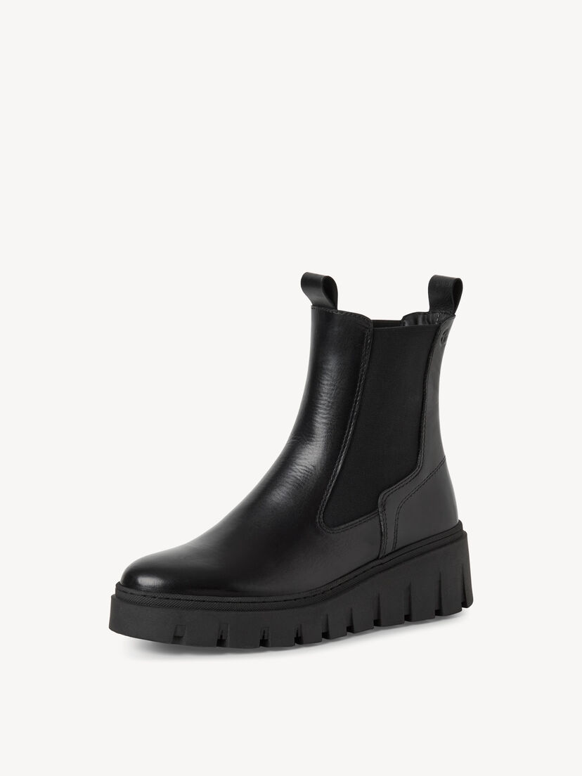 Leren Chelseaboot - zwart